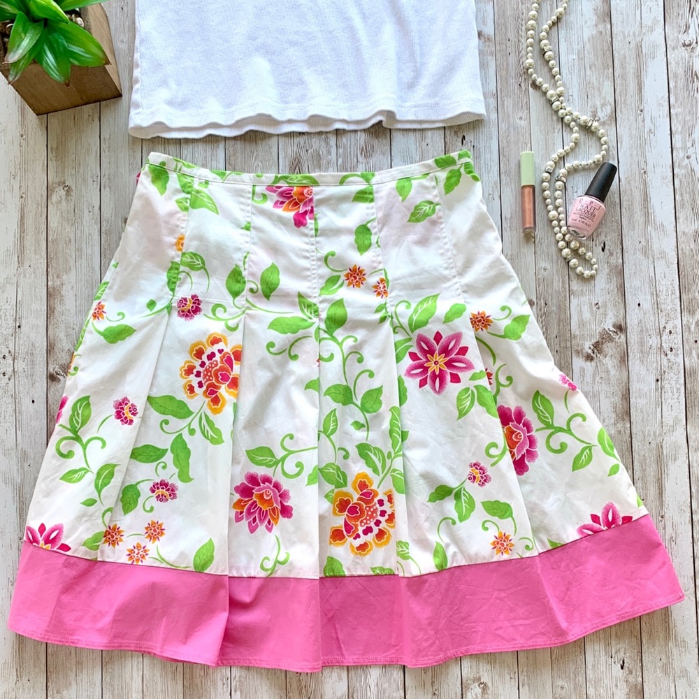 Tracy Evans floral print pleated skirt